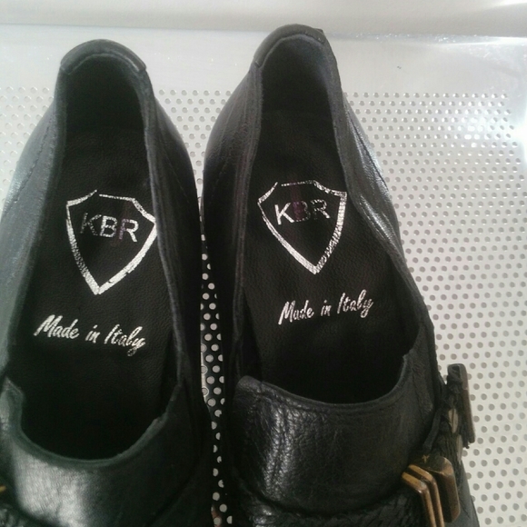Women's Size  38.5 EU,  KBR Black Genuine Leather - Picture 8 of 14